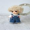 Tiny Doll Wigs JD713 3-4inch 9-10CM Short Afro Tight Curly Synthetic Mohair Lati White BJD Hair (Blond) view 4