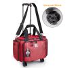 BatlFrist Rolling Sewing Machine Bag with Universal wheels,Sewing Machine Carrying Case with YKK zipers, Compatible most Standard Brother, Singer, Bernina, Sewing Machines(red) view 2