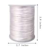 Xiezyu 2.5 mm Nylon Satin Cord Thread Beading String for Macrame Bracelets Chinese Knotting,Necklaces,Jewelry Making 109 Yards (White) view 4