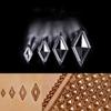 Diamond Stamps 3D Geometric Pattern Leather Stamps - One Piece or Set of 4 Leather Stamping Tools in Stainless Steel (LX1-1, one Piece) view 1