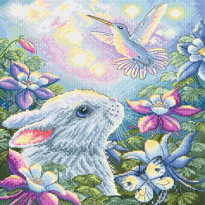 Wizardi Letistitch Counted Cross Stitch Kit on Canvas Aida with Summer Splendor. Incredible Chart 9.45 * 7.48 inches L8054. Fantastic for Embroidery & Needlework Amateurs