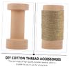 Ciieeo 4pcs Convenient Thread Spools Knitting Weaving Bobbins Wooden Spools Thread Holder Sewing Rack view 4