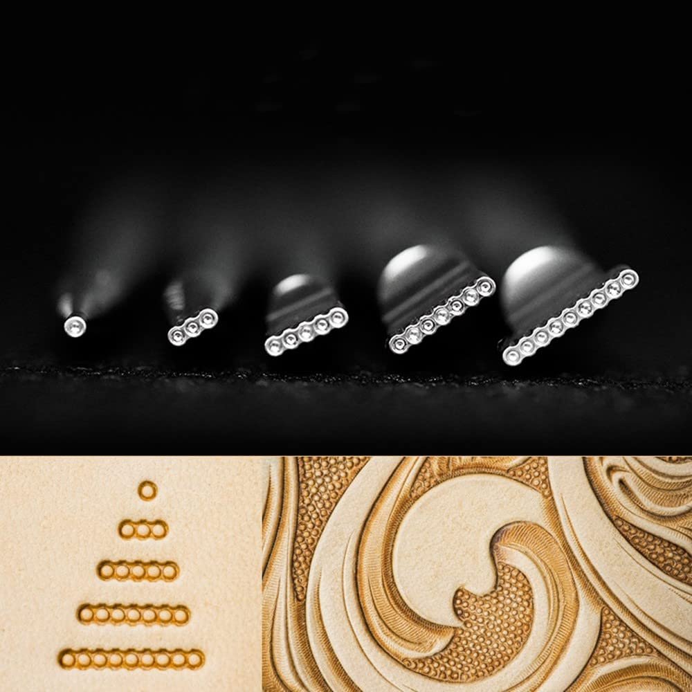 Leather Stamps - 1 Piece or Set of 5 Leather Stamping Tools in Stainless Steel (PZ3-5, one Piece)