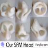 Sam the Canine, Foam Head Base and Eye Blank option for Fursuiting, For Furries and Cosplay DIY - FurryBay (Sam Head plus EB4 Eye Blanks) view 2