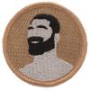 Patchtown Chad Meme Patrol Patch - 2" Diameter Round Embroidered Patch (Hook Fastener Only) view 1