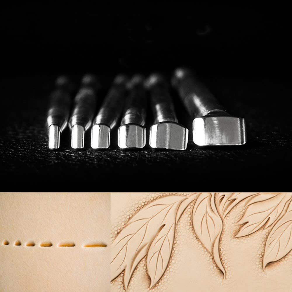 Leather Stamping Tool Beveling Set Undercut Beveler Stamps Smooth Angle Beveler - 1 Piece or Set of 6 Leather Stamping Tools in Stainless Steel (QB2-4, one Piece)