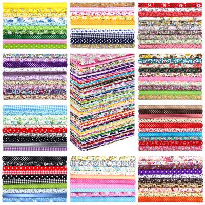 Tudomro 300 Pieces 4 x 4 Inches Cotton Fabric Square Precut Quilting Fat Squares Bundle Floral Scraps Cotton Fat Printed Flower Fabric Patchwork for DIY Craft Sewing Clothing