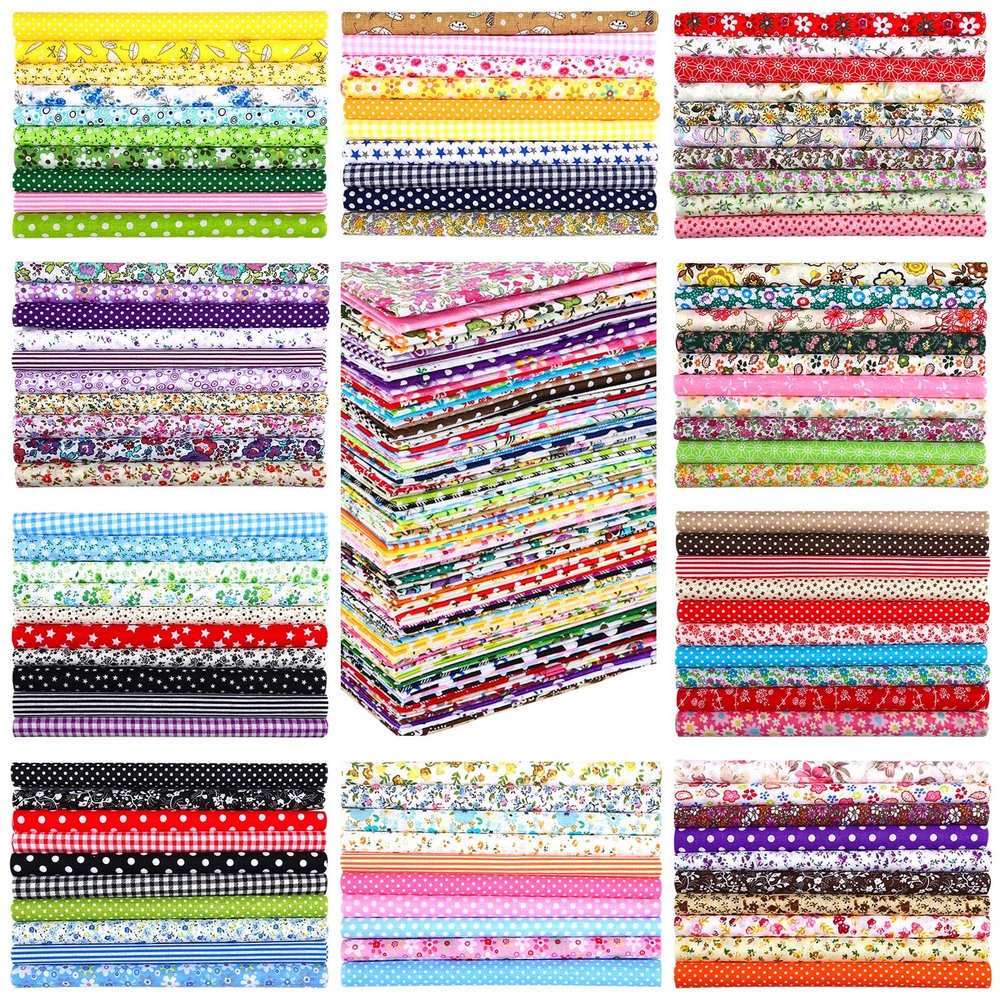 Tudomro 300 Pieces 4 x 4 Inches Cotton Fabric Square Precut Quilting Fat Squares Bundle Floral Scraps Cotton Fat Printed Flower Fabric Patchwork for DIY Craft Sewing Clothing