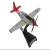 Postage Stamp P-51D Mustang Bunny Red Tail 1/100 Die-Cast Airplane Model Tuskegee Airmen WWII Fighter Aircraft Collectible with Display Stand for Adult Collectors Ages 14+ view 1