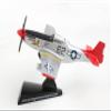 Postage Stamp P-51D Mustang Bunny Red Tail 1/100 Die-Cast Airplane Model Tuskegee Airmen WWII Fighter Aircraft Collectible with Display Stand for Adult Collectors Ages 14+ view 2
