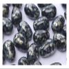 100 pcs Glass Drops 11x8 mm, Jet Picasso, Czech Glass view 1
