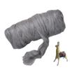 Kondoos Llama Wool roving (Similar to Alpaca), 1 lb. Best for Needle Felting, handcrafts and Spinning. Natural Colours, un-Dyed. (Light Gray PMG, 1lb) view 1