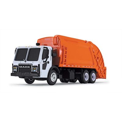 First Gear White/Orange - Mack LR with McNeilus Meridian Rear Load Body
