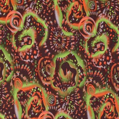 Choice Fabrics - Color Craze Collection - Premium Fabric Cut by The Yard (Chocolate - Swirls)
