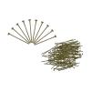 MECCANIXITY 150Pcs Flat Head Pins for Jewelry Making 40mm Brass Flat Head Pins Jewelry Head Pins for Craft Earring Bracelet Necklace Pendant Supplies 20 Gauge Bronze view 1