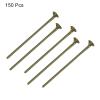 MECCANIXITY 150Pcs Flat Head Pins for Jewelry Making 40mm Brass Flat Head Pins Jewelry Head Pins for Craft Earring Bracelet Necklace Pendant Supplies 20 Gauge Bronze view 3