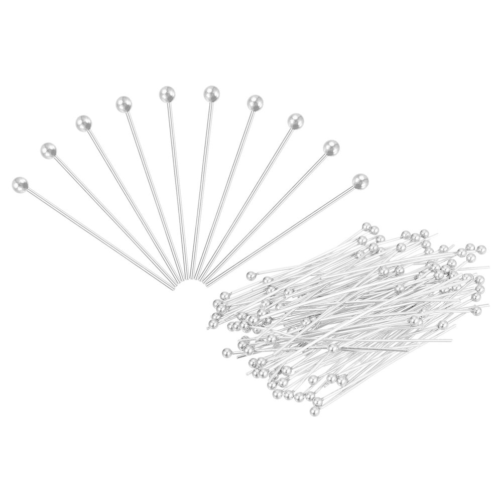 Patikil 200pcs Silver Plated Ball Head Pins - 24 Gauge 20mm Wire Head Pins for DIY Craft Jewelry