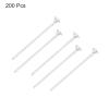 MECCANIXITY 200Pcs Flat Head Pins for Jewelry Making 25mm Brass Flat Head Pins Jewelry Head Pins for Craft Earring Bracelet Necklace Pendant Supplies 20 Gauge Silver view 3