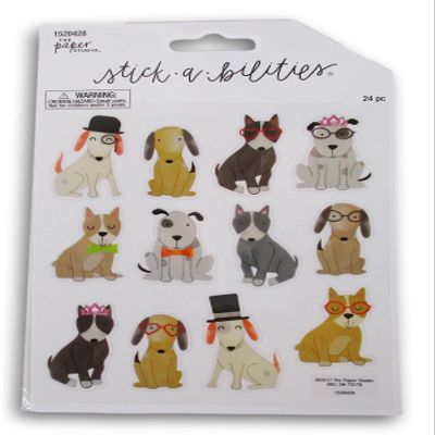 Fancy Dog Stickers for Journaling, Scrapbooking, Cardmaking, Arts & Crafts - 24 Pieces