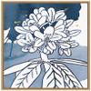 Amanti Art Framed Canvas Wall Art 20x16 Indigo Blooms II by Wild Apple Portfolio, Framed Wall Art Canvas, Abstract Artwork, Modern Contemporary Decor, Small Poster Painting for Living Room, Bedroom view 1