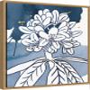 Amanti Art Framed Canvas Wall Art 20x16 Indigo Blooms II by Wild Apple Portfolio, Framed Wall Art Canvas, Abstract Artwork, Modern Contemporary Decor, Small Poster Painting for Living Room, Bedroom view 2