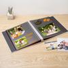 HoneyTolly Photo Album Self Adhesive Scrapbook 3x5 4x6 5x7 6x8 Magnetic Album DIY Scrap Book 11x10.6 Inch 40 Black Sticky Pages Linen Cover DIY Photo Album(White) view 2