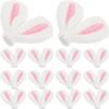 NOLITOY 20pcs Rabbit Ear Hair Clip Accessories, Plush Bunny Ears Hair Clip Making view 1