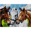 Yglnden Latch Hook Kit Rug DIY Throw Cover Crochet Needlework Printed Canvas Decor for Adults (Horse:52x38cm/20 X15) view 1