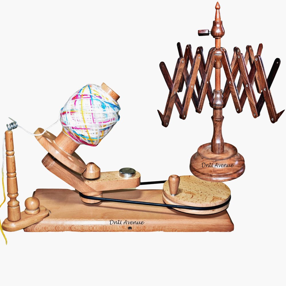 Wooden Yarn Winder and Swift Easily Wind Skeins into Center-Pull Balls for Knitting and Crocheting Accessory, Makes Up to 6 Ounces Yarn Balls, Weaving Ball Winder (Winder & Swift)