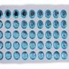 10mm SS48 Blue Aqua Self Adhesive Acrylic Rhinestones Plastic Face Gems Stick On Body Jewels for DIY Cards and Invitations Crafts Bling Sticker - 5 Sheets - 250PCS view 1
