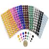10mm SS48 Blue Aqua Self Adhesive Acrylic Rhinestones Plastic Face Gems Stick On Body Jewels for DIY Cards and Invitations Crafts Bling Sticker - 5 Sheets - 250PCS view 4