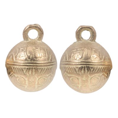 Vaguelly 2pcs Copper Pet Bells Creative Hanging Bells for Dogs Cats Sound Portable Decorative Pendants for Training Home