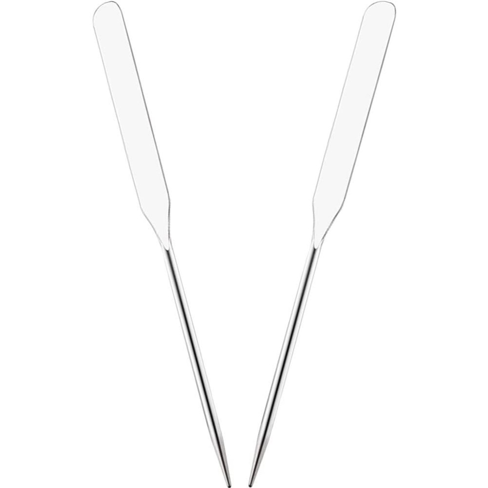 FOMIYES 2pcs Stainless Steel Mixing Rods for Nail Polish and Makeup Stirring Sticks for Diy Foundation for Nail Salons and Beauty Shops