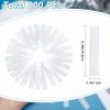 GORGECRAFT 200Pcs Makeup Brush Pen Guard Protector Net Thread Spool Savers Reusable Expandable Mesh Cover Sewin Thread Netting Machine Embroidery Net for Eyeshadow Brush Sewing Embroidery, White view 2