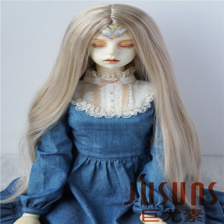 JD016 8-9'' 21-23CM Long Forest Straight SD 1/3 BJD Doll Wigs (Beige Blond)