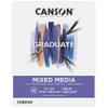 Canson Graduate Mixed Media Pad, Foldover, 11x14 inch, 20 Sheets | Artist Paper for Adults and Students - Watercolors, Mixed Media, Markers and Art Journaling view 1