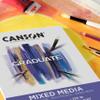 Canson Graduate Mixed Media Pad, Foldover, 11x14 inch, 20 Sheets | Artist Paper for Adults and Students - Watercolors, Mixed Media, Markers and Art Journaling view 2