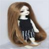 JD016 4-5inch 11-13cm 1/12 Long Forest Straight Synthetic Mohair BJD Doll Wigs (Brown) view 2
