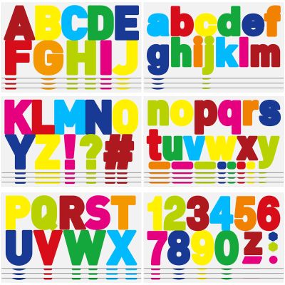 24 Sheets 232 Pcs Alphabet Letter Stickers 2.5 Inch Large Letter Stickers Self Adhesive Letters Stickers for Classroom Mailbox Bulletin Board Home Window Door Decor (Multi Colors)