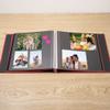 HoneyTolly Large Photo Album Self Adhesive for 4x6 8x10 Magnetic Scrapbook Album DIY 60 Black Sticky Pages Linen Cover Photo Album(Red) view 3