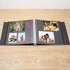 HoneyTolly Large Photo Album Self Adhesive for 4x6 8x10 Magnetic Scrapbook Album DIY 60 Black Sticky Pages Linen Cover Photo Album(White) view 3