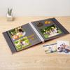 HoneyTolly Large Photo Album Self Adhesive for 4x6 8x10 Magnetic Scrapbook Album DIY 60 Black Sticky Pages Linen Cover Photo Album(Orange) view 2