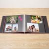 HoneyTolly Large Photo Album Self Adhesive for 4x6 8x10 Magnetic Scrapbook Album DIY 60 Black Sticky Pages Linen Cover Photo Album(Purple) view 3
