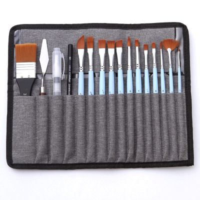 LUYILA Professional Artist Paint Brush Set, 18 Pcs Acrylic Oil Paint Brushes Set for Paint by Numbers, Watercolor, Miniature, Rock Painting, Gouache, Models (Color : Blue)