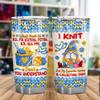 4LIEUBASMI Knitting Gnomes Stainless Steel Coffee 20oz Tumbler Funny Gifts Ideas Christmas Birthday Knitting Gifts For Women Knitters Love Knitting Cute Yarn Collector Travel Mugs Knit Coffee Mug view 4
