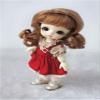 JD038 5-6inch 1/8 OB11 Long Soft Wave Synthetic Mohair BJD Doll Wigs (Sugar Brown) view 4