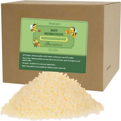 Beeswax Pellets 10LB Beeswax Triple Filtered Beeswax Pastilles for Candle Making Great for DIY Projects (10LB)