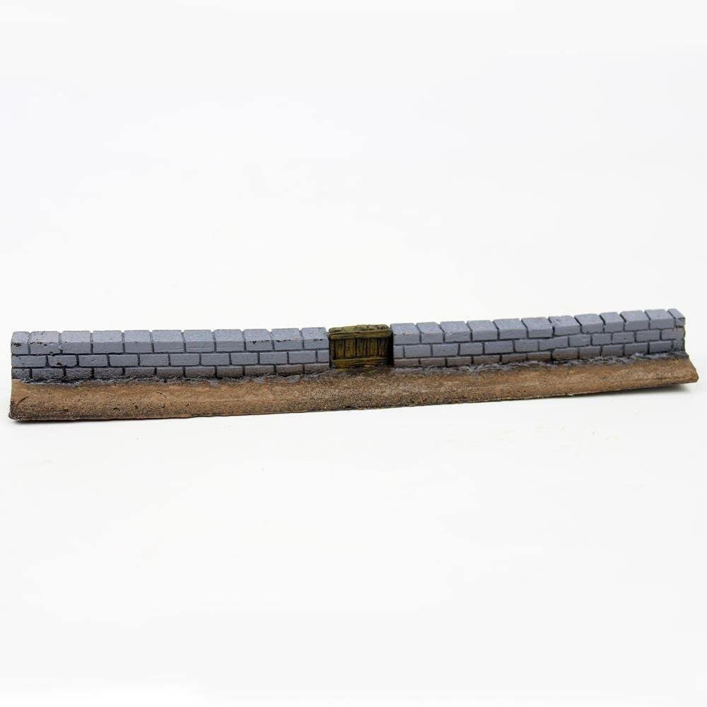 War World Gaming | Garden Wall with Gate | Painted x 1 | 20mm - 28mm Scale Resin Wargaming Tabletop Terrain Scenery