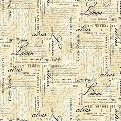 Michael Miller Limoncello CX9252 Beige Script