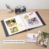 HoneyTolly Large Photo Album Self Adhesive Scrapbook Album for 4x6 6x8 8x10 Pictures 12.6"x11" Inch 40 Pages Linen Cover Magnetic Photo Album with A Metallic Pen and DIY Sticker(Dark Green) view 3
